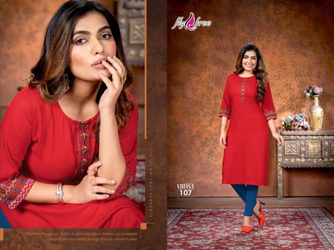 Fly Free Vihana New exclusive Wear Designer Rayon Kurti Collection